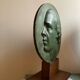 Patinated plaster profile medallion sculpture