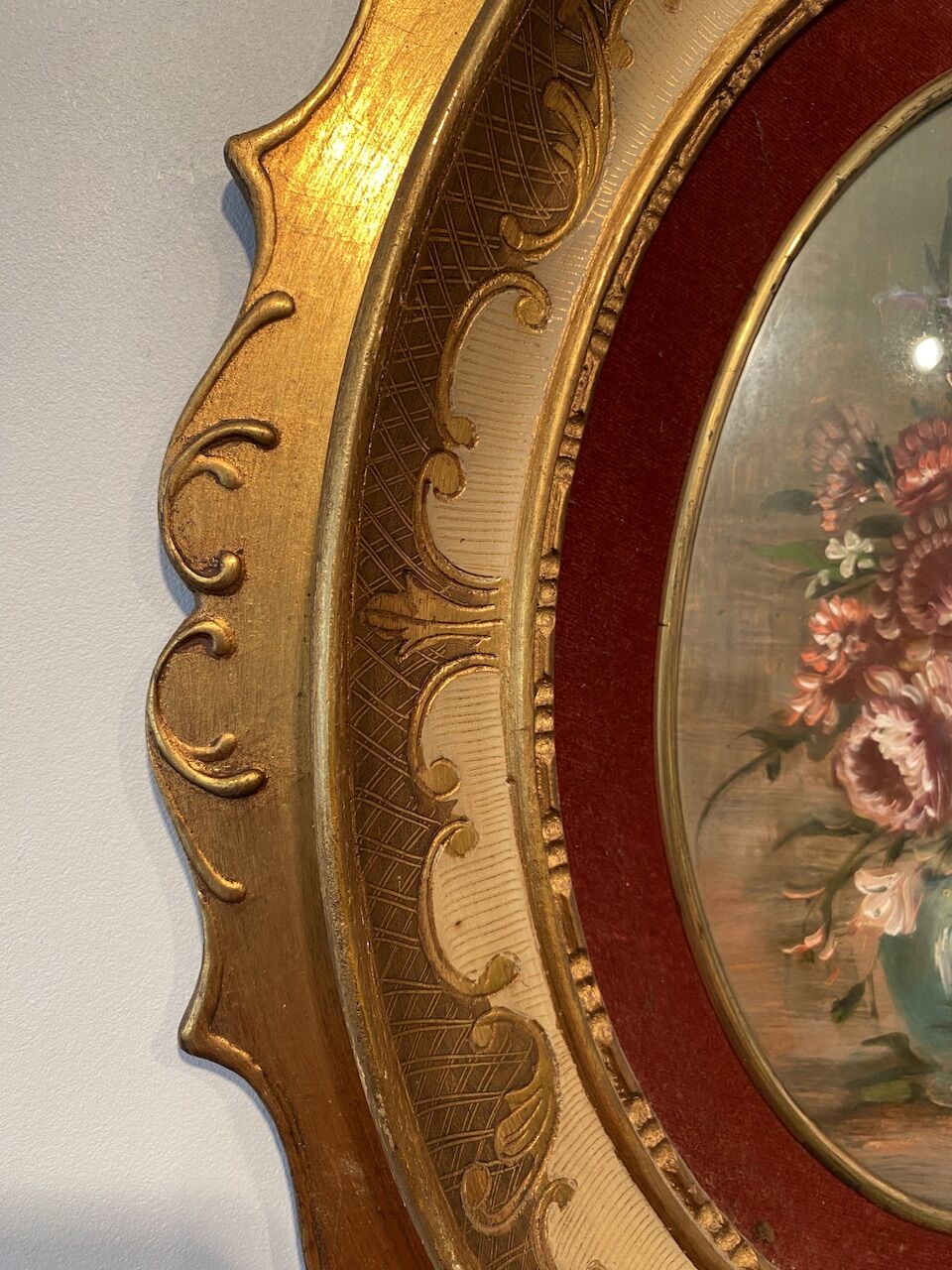 Old painting, still life with wild flowers signed XX century