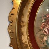 Old painting, still life with wild flowers signed XX century