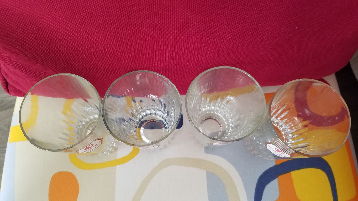 Lot de 4 verres à bière "kriek gueuze belle-vue " vintage