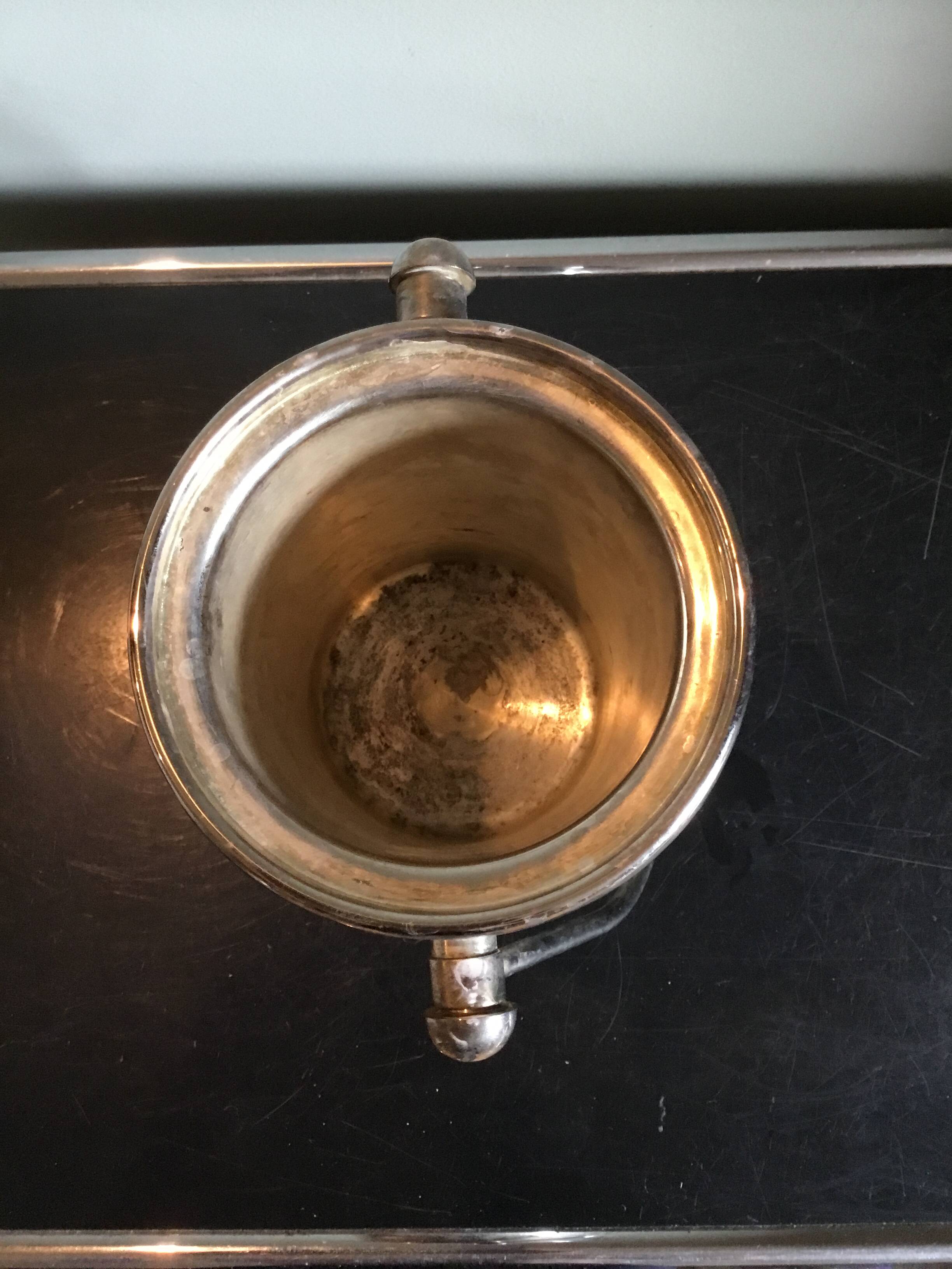 Vintage silver-coloured metal ice bucket
