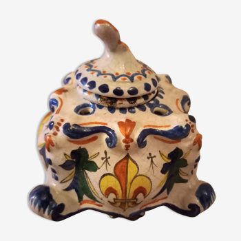 Inkwell old earthenware of Desvres