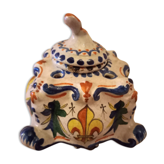 Inkwell old earthenware of Desvres