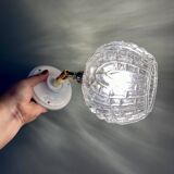 Vintage molded glass globe wall light