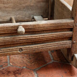 Rocking child cradle, wooden, popular art