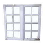 Fenêtre chêne H96,4xL95,8cm ancienne petits carreaux