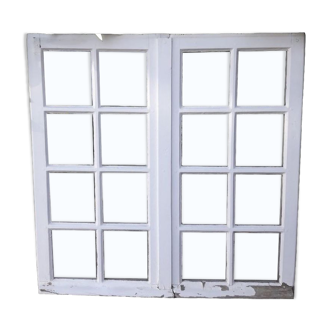 Fenêtre chêne H96,4xL95,8cm ancienne petits carreaux