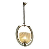 Venetian lantern in Murano glass and brass circa 1950