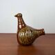 Bouteille en forme d'oiseau de poterie d'atelier danoise moderne du milieu du siècle, années 1960