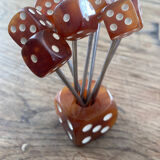 Big dice aperitif peaks in Bakelite