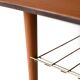 Vintage Scandinavian coffee table in teak with brass shelf