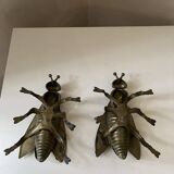 Cendrier abeille mouche laiton vintage