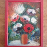 Oil painting bouquet of flowers