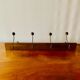 Vintage wooden wall coat rack - 8 balls