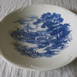 Round serving dish from Gien model "Wedgwood" in good condition