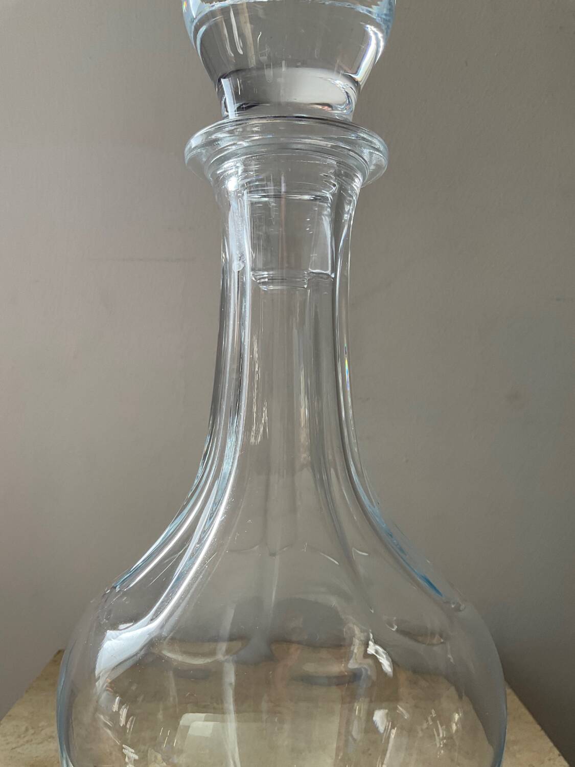 Vintage crystal whiskey decanter