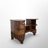 Italian art deco walnut console table, 1930s.