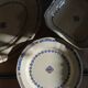 Old mounted plate, compotier in iron earthenware E. Bourgeois large deposit “Rouen XVIII”