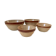 Duos of salad bowls in Gien sandstone 70s made in France