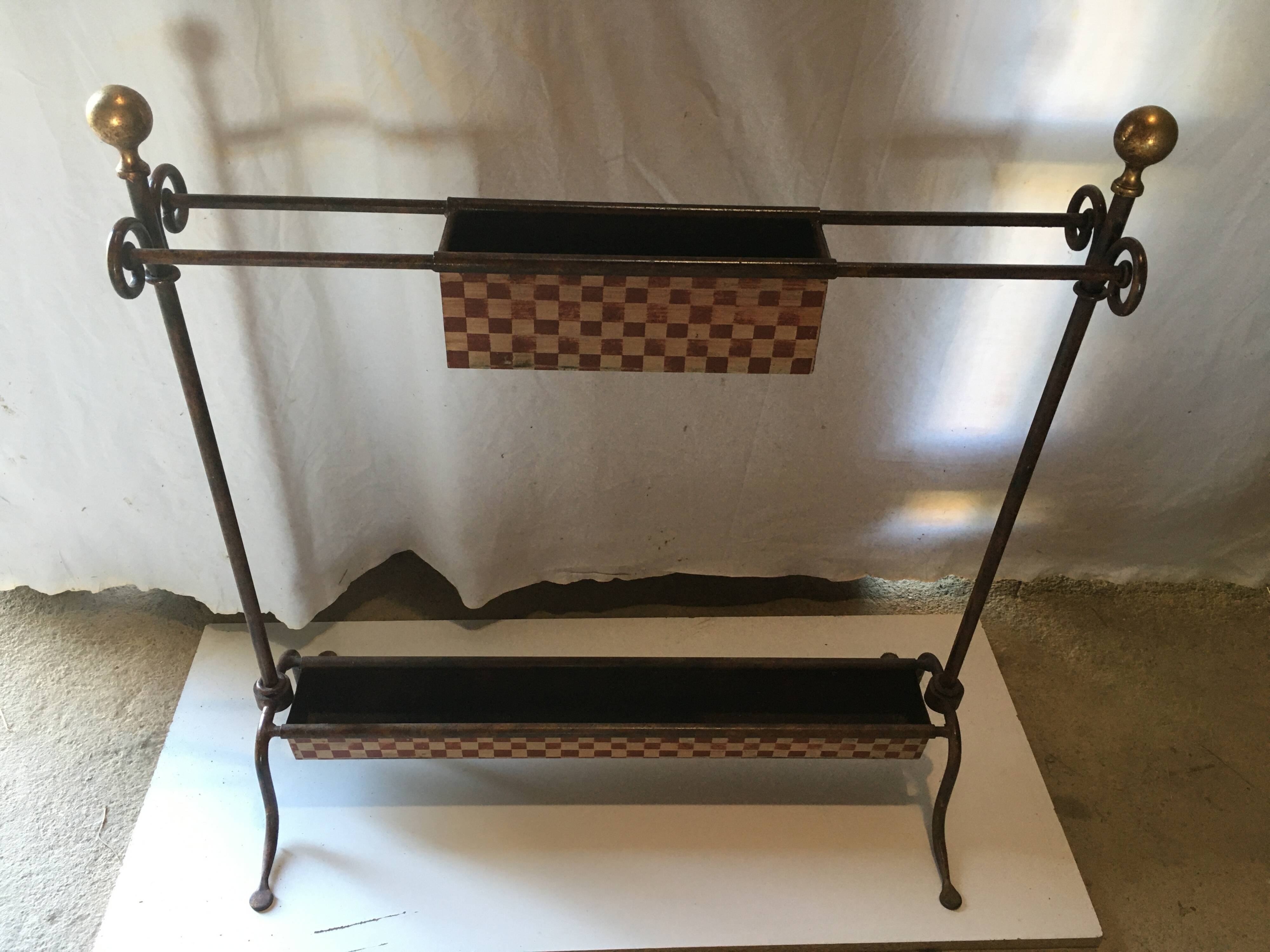 Wrought iron umbrella stand