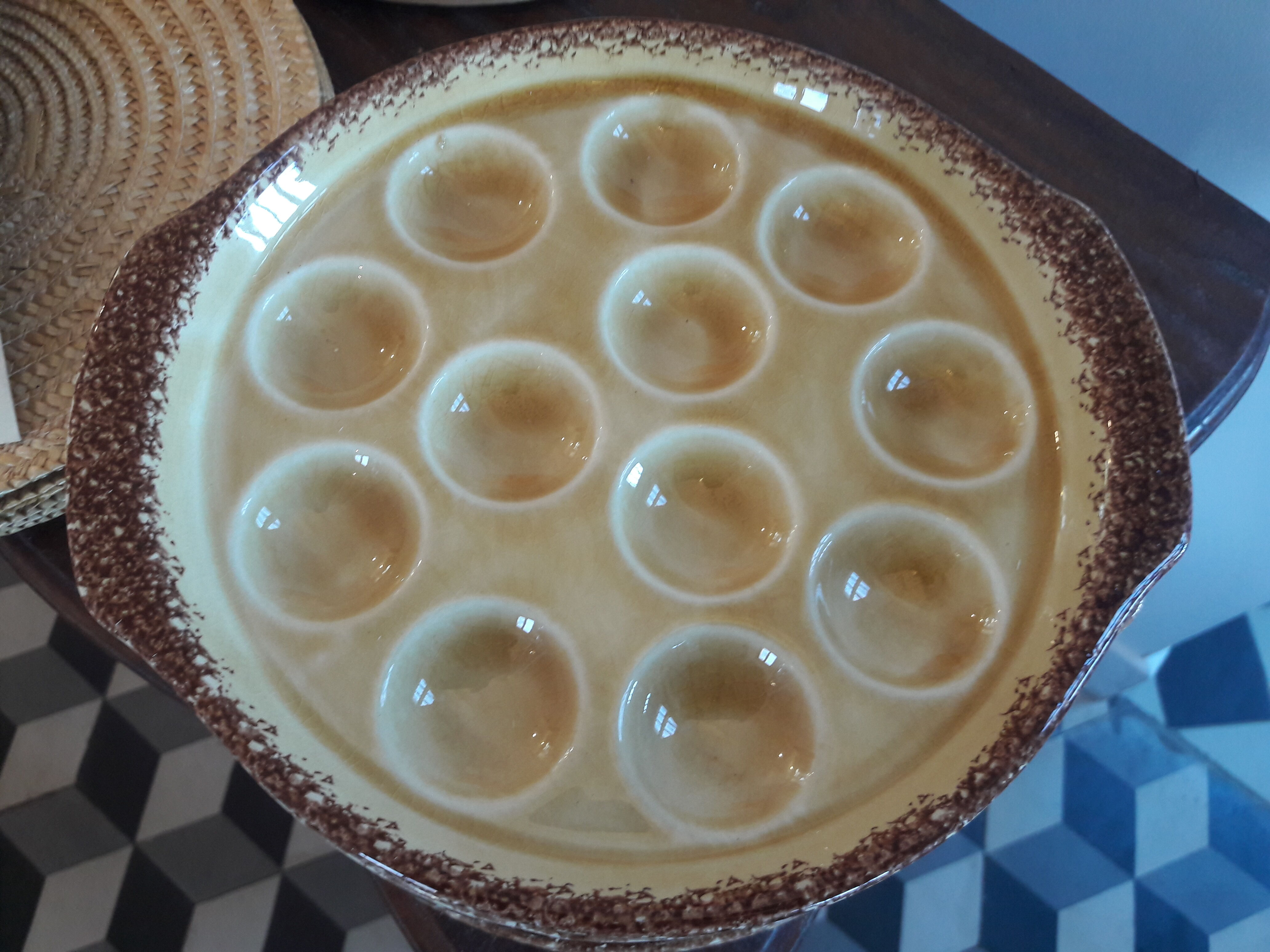 Snail service 6 gien porcelain snail set of 6 plates of a dozen