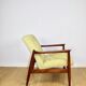 GFM-64 armchair, design by Edmund Homa from the 70s, yellow lemon lime