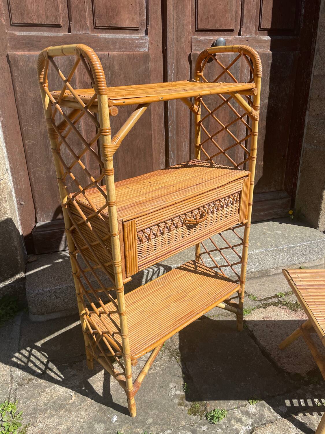 Rattan living room set, 1970s