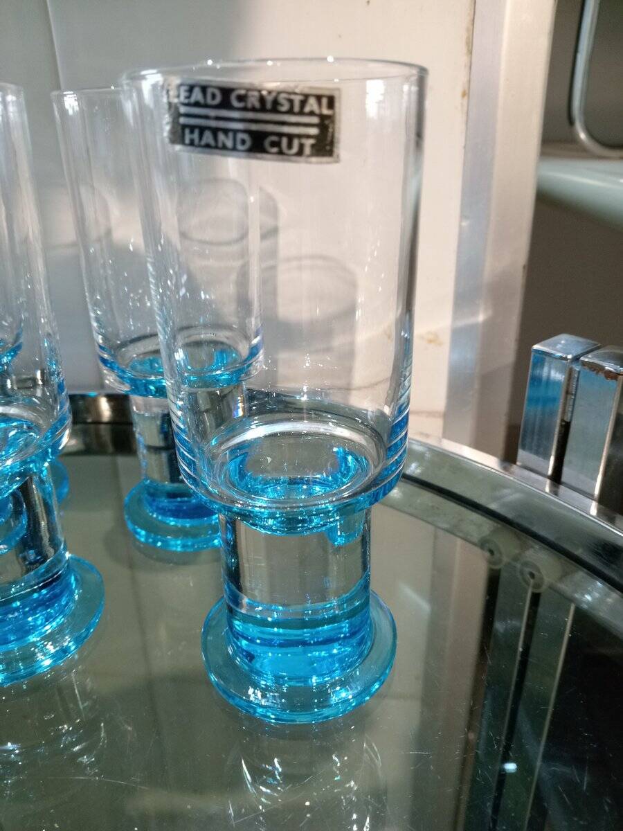 Vintage crystal glasses, 1970s, set of 6