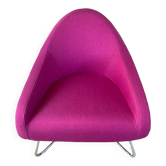 Pink fabric designer armchair