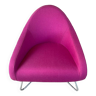 Pink fabric designer armchair