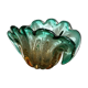 Seguso Bullicante bubble Murano glass shell bowl, 1970s
