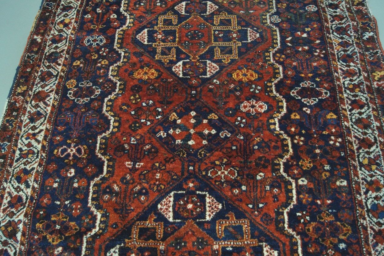 Antique Persian Shiraz carpet, 1900s, 225x162 cm