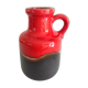 Soliflore vase in red and brown ceramic vintage 60s-70s