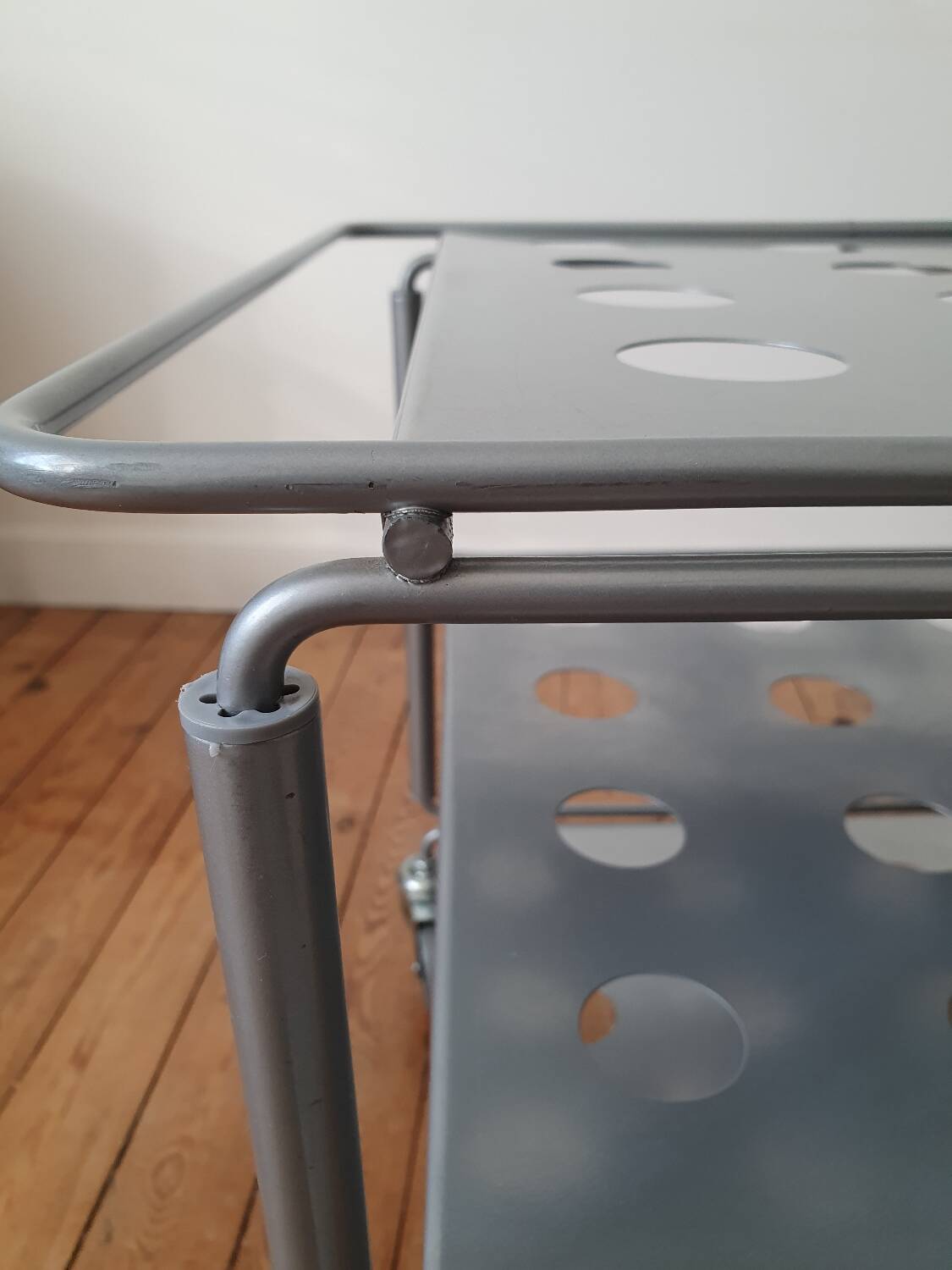 Niels Gammelgaard vintage metal trolley, rolling cart