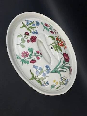 Oval terrine, Paris porcelain, Herbier model