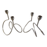 Pair of twisted candlesticks