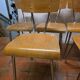 7 vintage school chairs in chrome metal from the 1970s