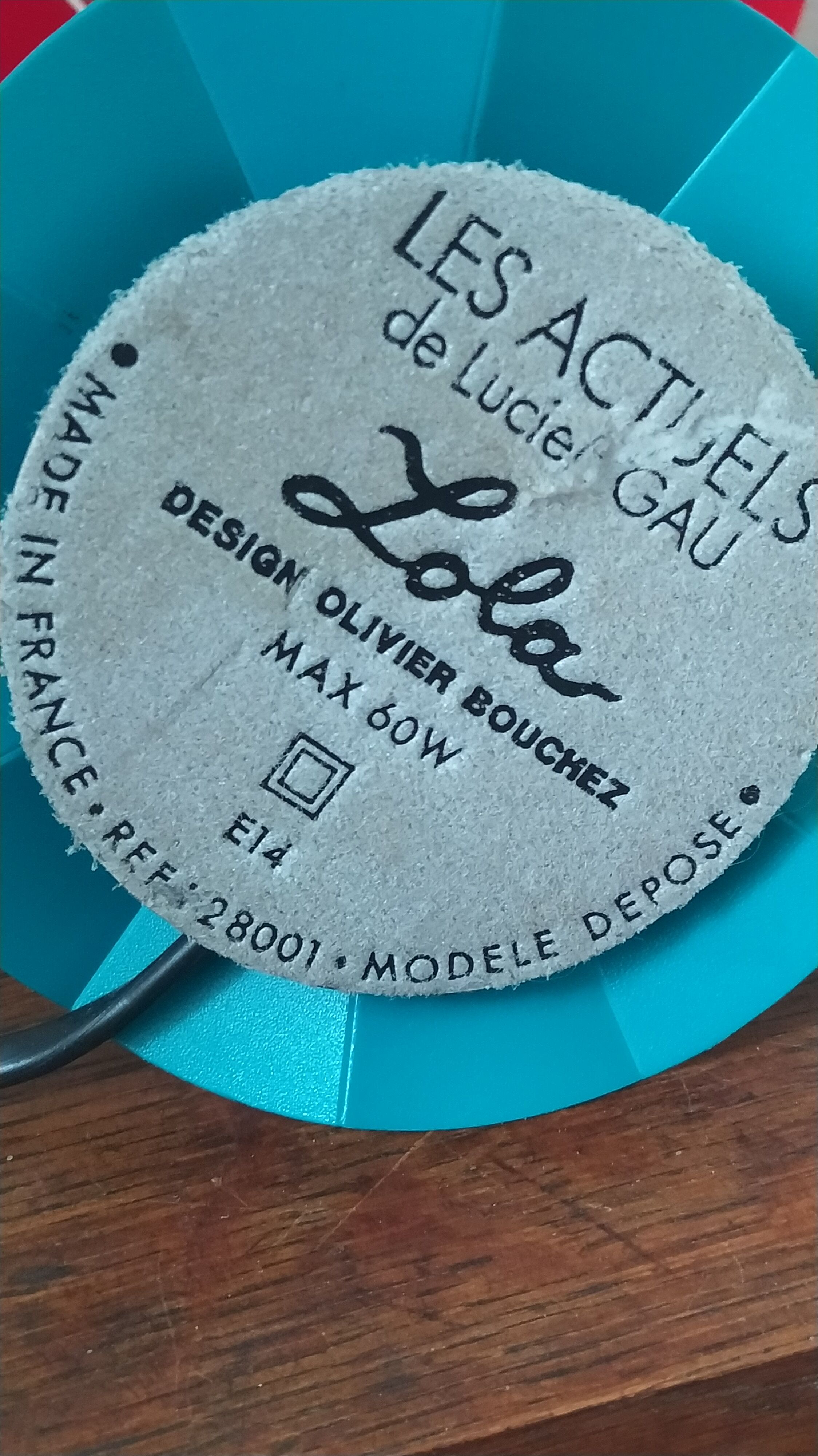 designer lamp Olivier Bouchez model Lola