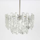 Glass ice Murano chandelier by Kalmar, Austria, 1960s