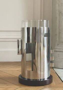 Garance Vallée for Monoprix. Chrome-plated metal and glass vase