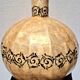 Large mother-of-pearl vase with arabesque decoration, vintage design.