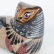 Cat figurine in Tonalá pottery, Mexico, handmade folk art.