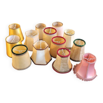 Lot de 13 abat-jour à pince anciens