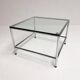 Square glass coffee table 71 x 71 cm, 1990s