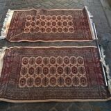 Pair of vintage carpets 112 x 68 cm