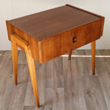 Vintage wooden bedside table 1960