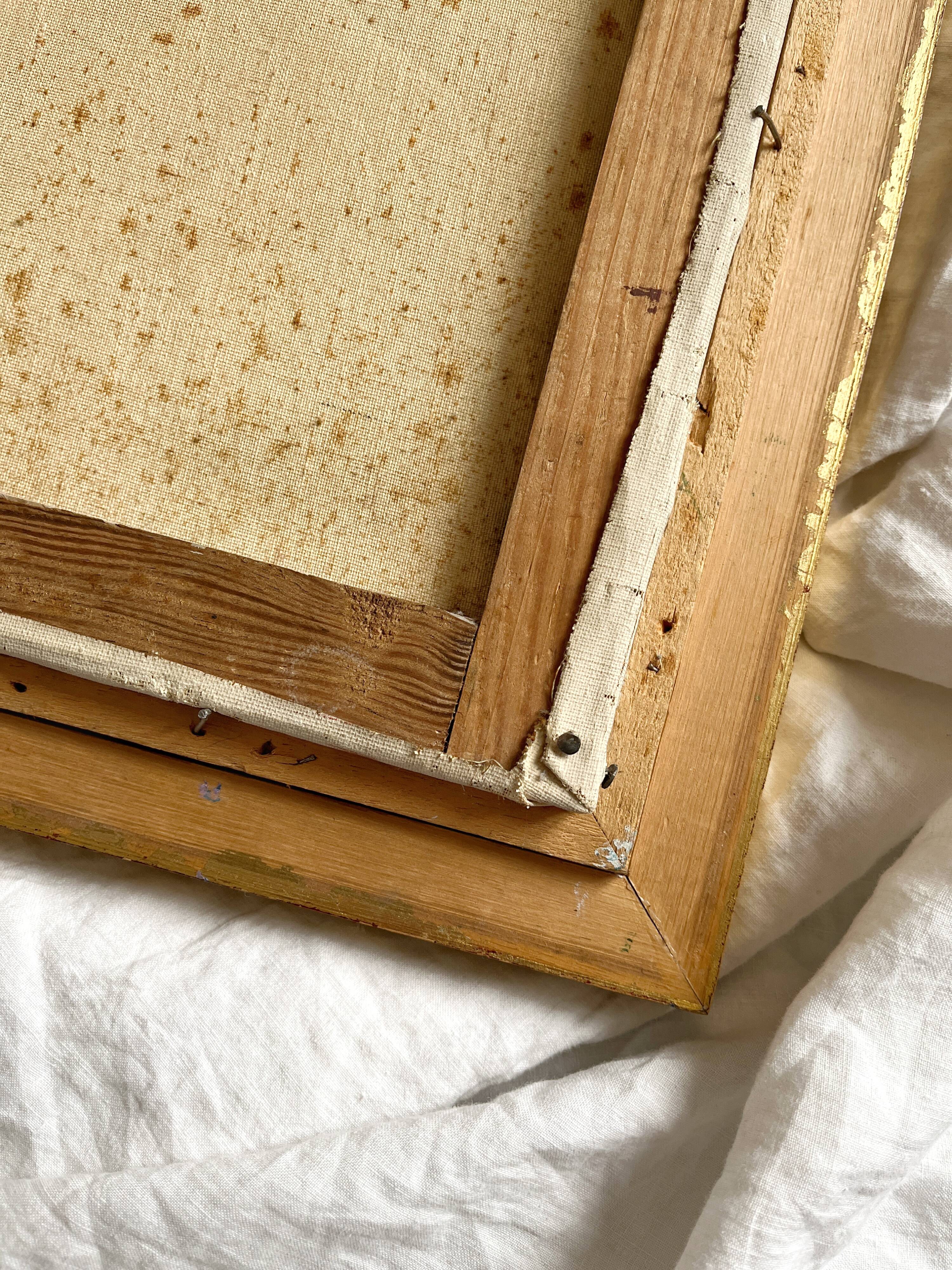 Antique painting, oil on canvas, portrait of a man, signed Y. Mercier Contart