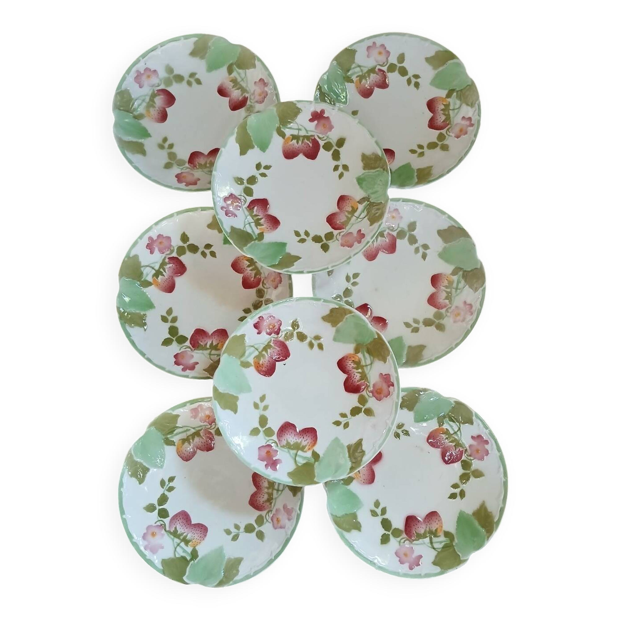 8 assiettes à dessert anciennes Choisy le Roi 