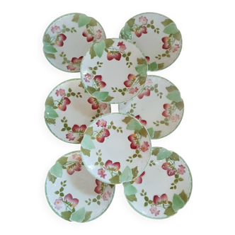 8 antique dessert plates Choisy le Roi