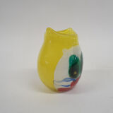 Glass vase with cat figure, Murano, Italy 1960's